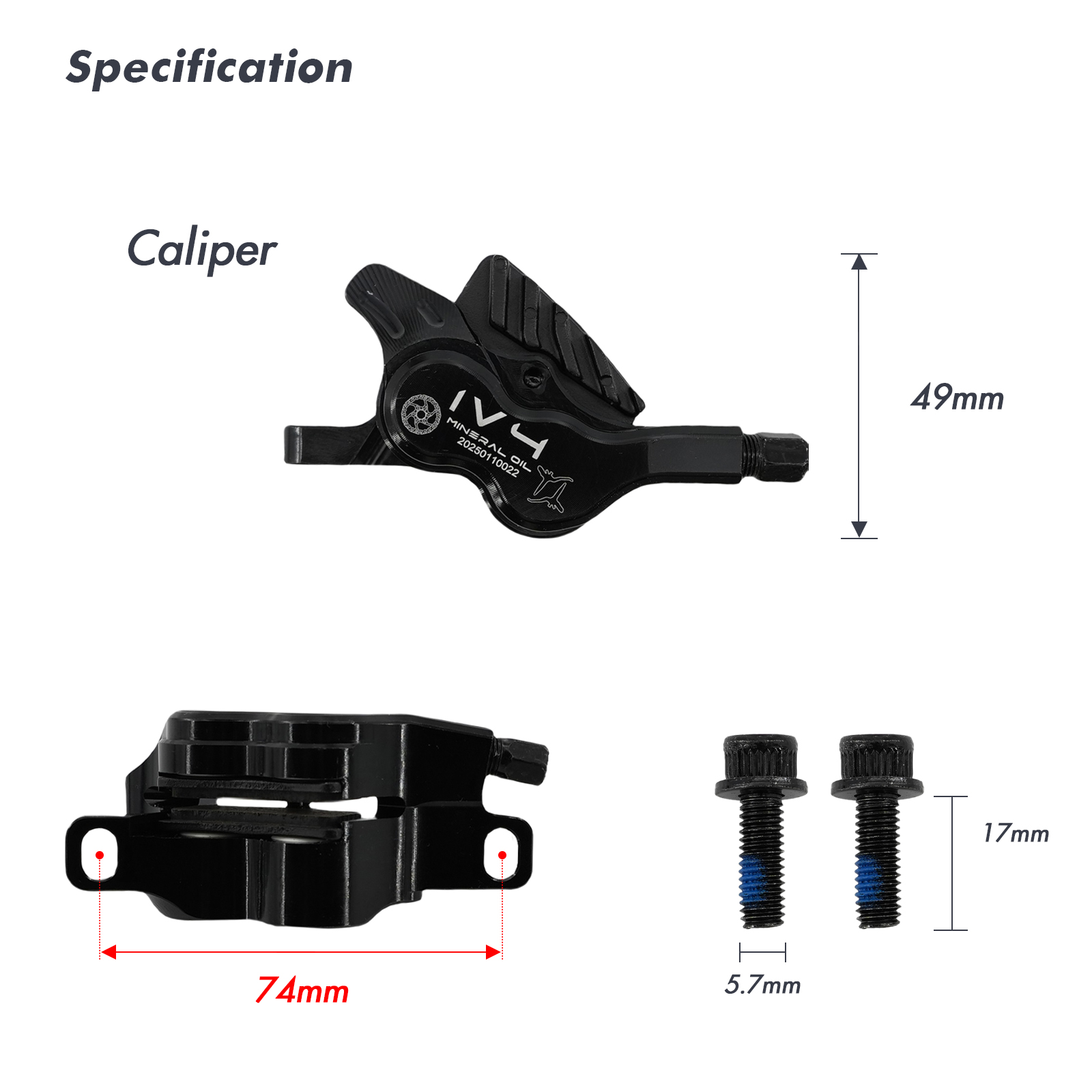 IIIPRO 4 Pistons bike brake caliper Hydraulic for MTB full CNC process aluminum ultra lightweight Ceramic brake pad super heat dissipation sink internal routing external