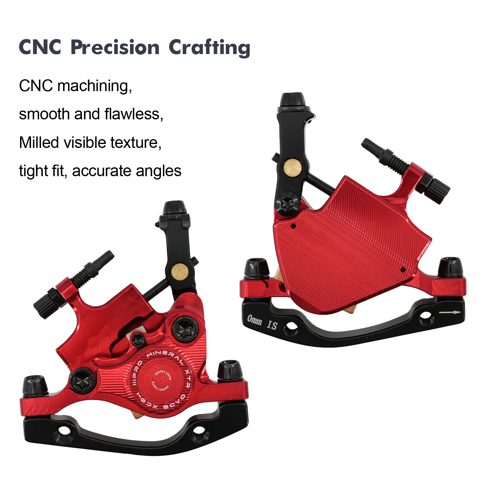 IIIPRO MTB brake caliper cable pulling actuated hydraulic brake 2 pistons aluminum ultra lightweight