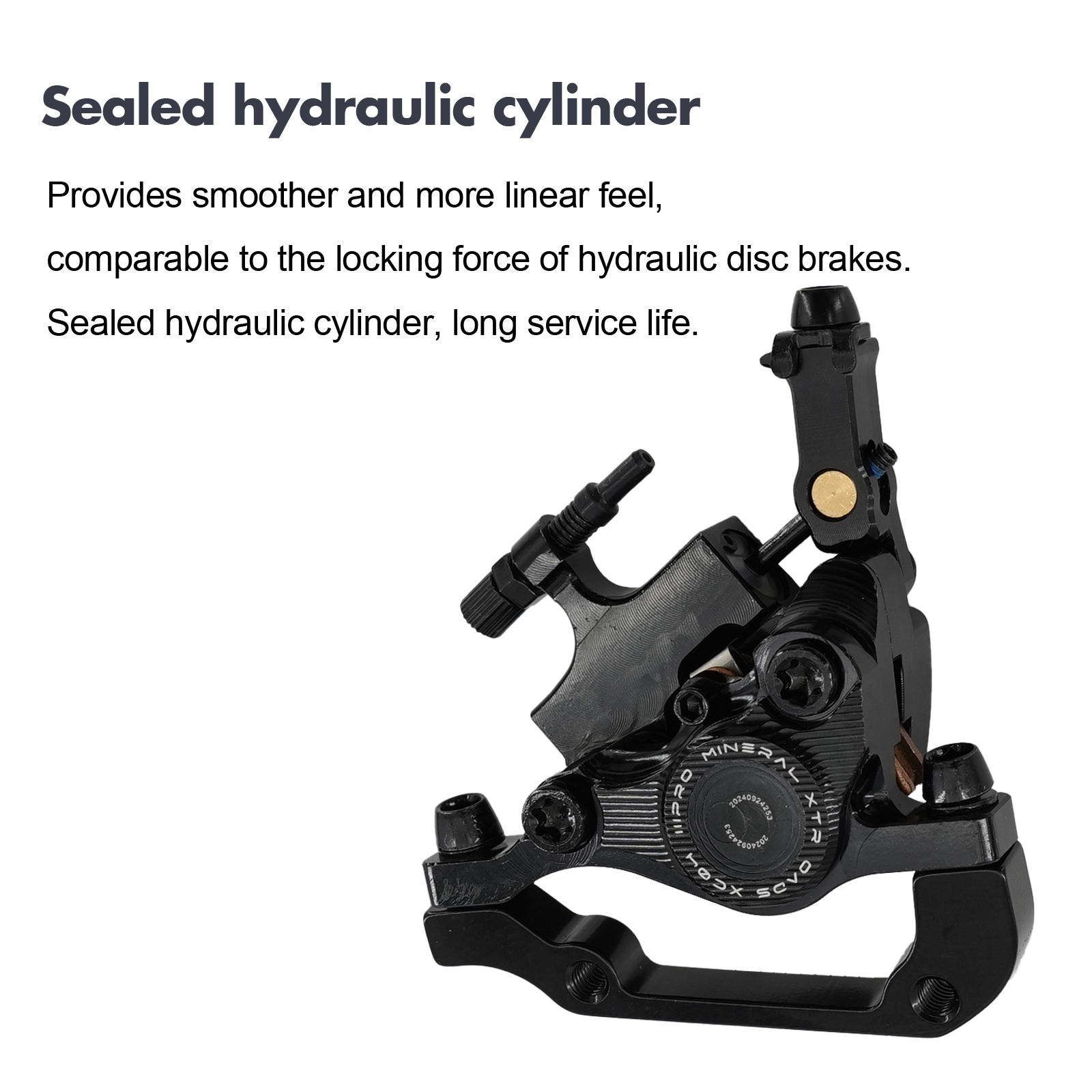 IIIPRO MTB brake caliper cable pulling actuated hydraulic brake 2 pistons aluminum ultra lightweight