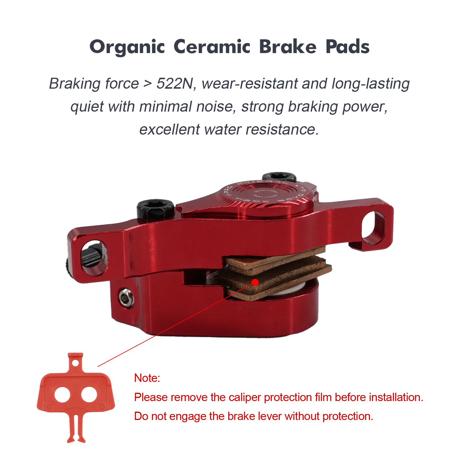 IIIPRO MTB brake caliper cable pulling actuated hydraulic brake 2 pistons aluminum ultra lightweight