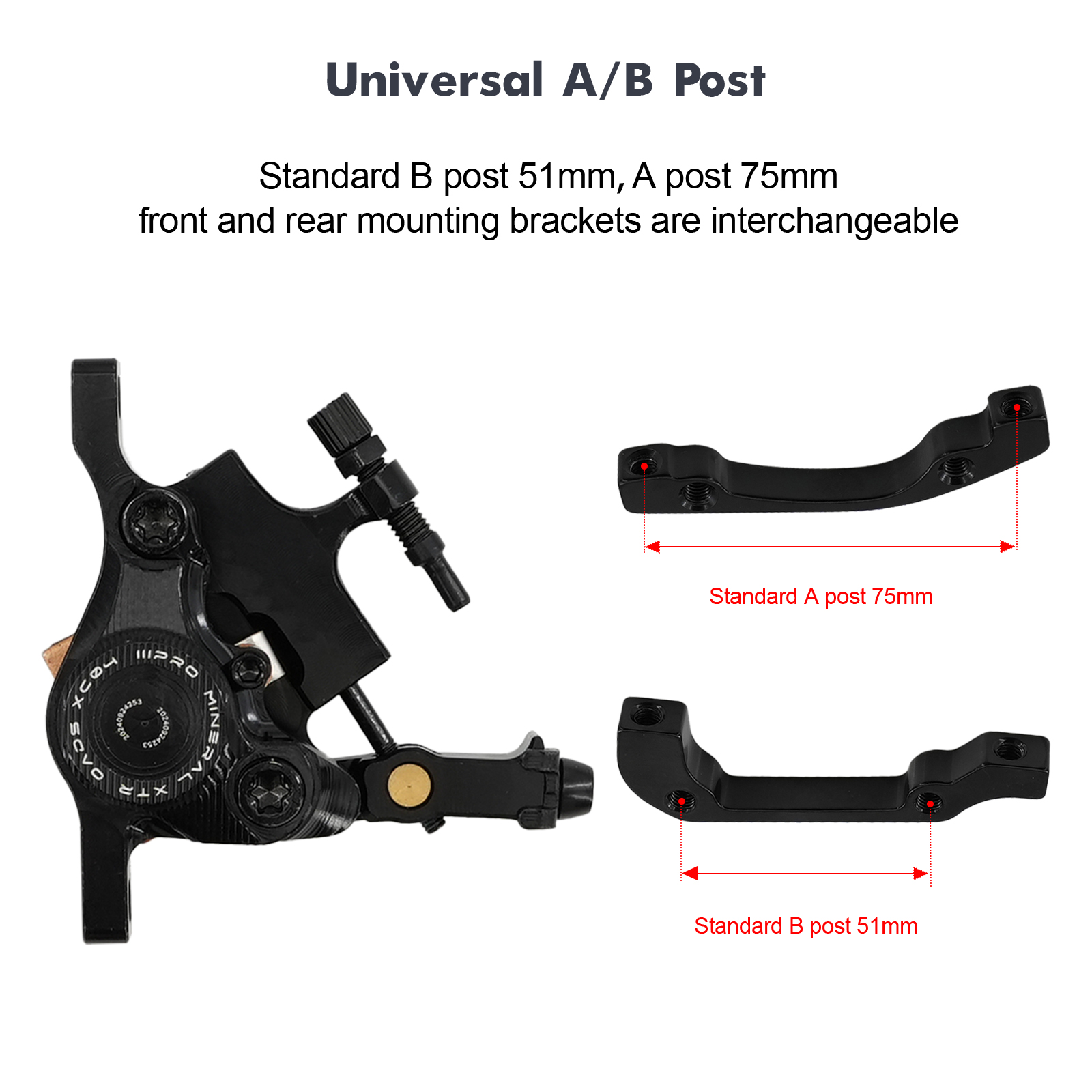 IIIPRO MTB brake caliper cable pulling actuated hydraulic brake 2 pistons aluminum ultra lightweight