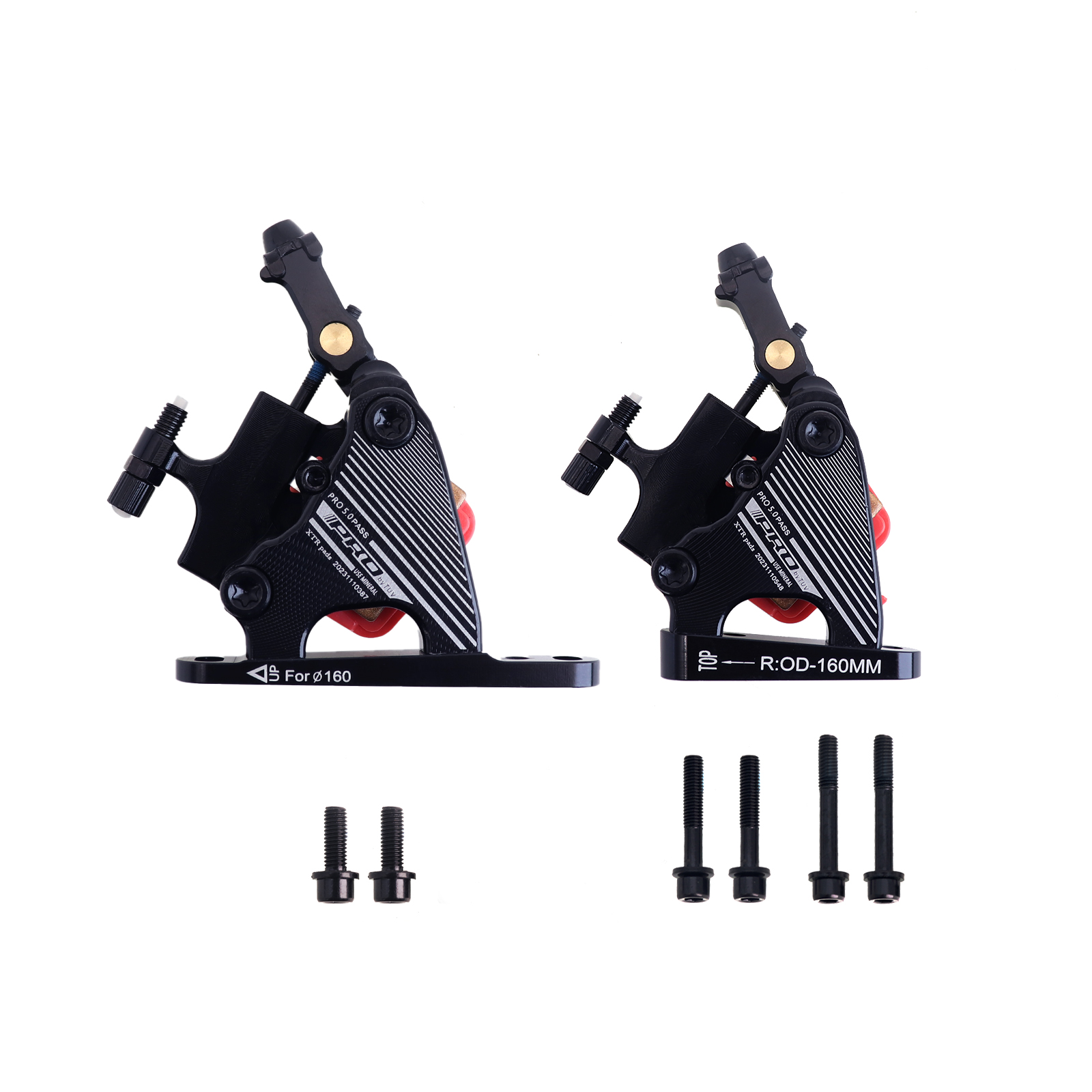 IIIPRO hydraulic brake caliper for road bike gravel 2 pistons cable actuated flat mount