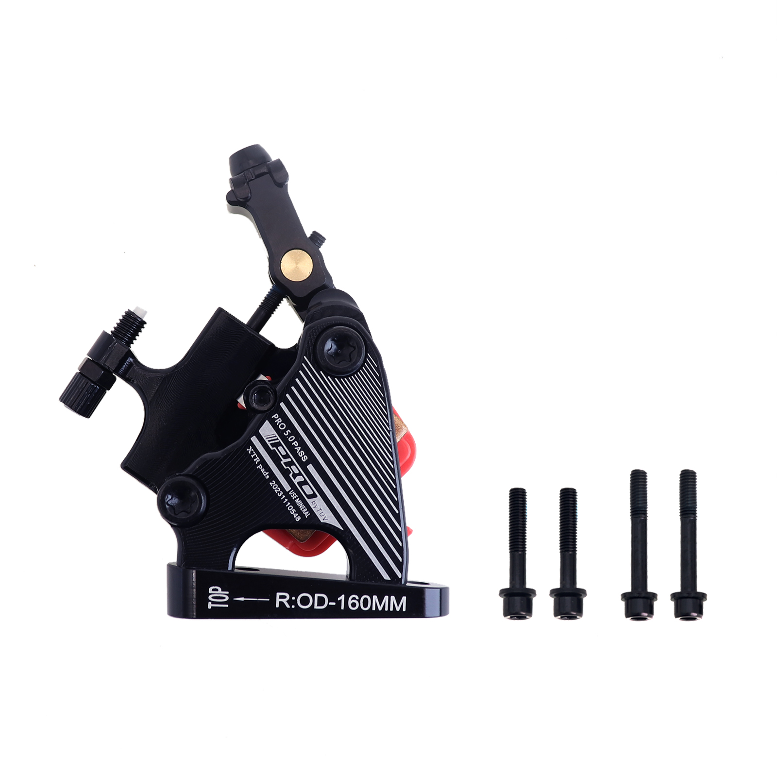 IIIPRO hydraulic brake caliper for road bike gravel 2 pistons cable actuated flat mount