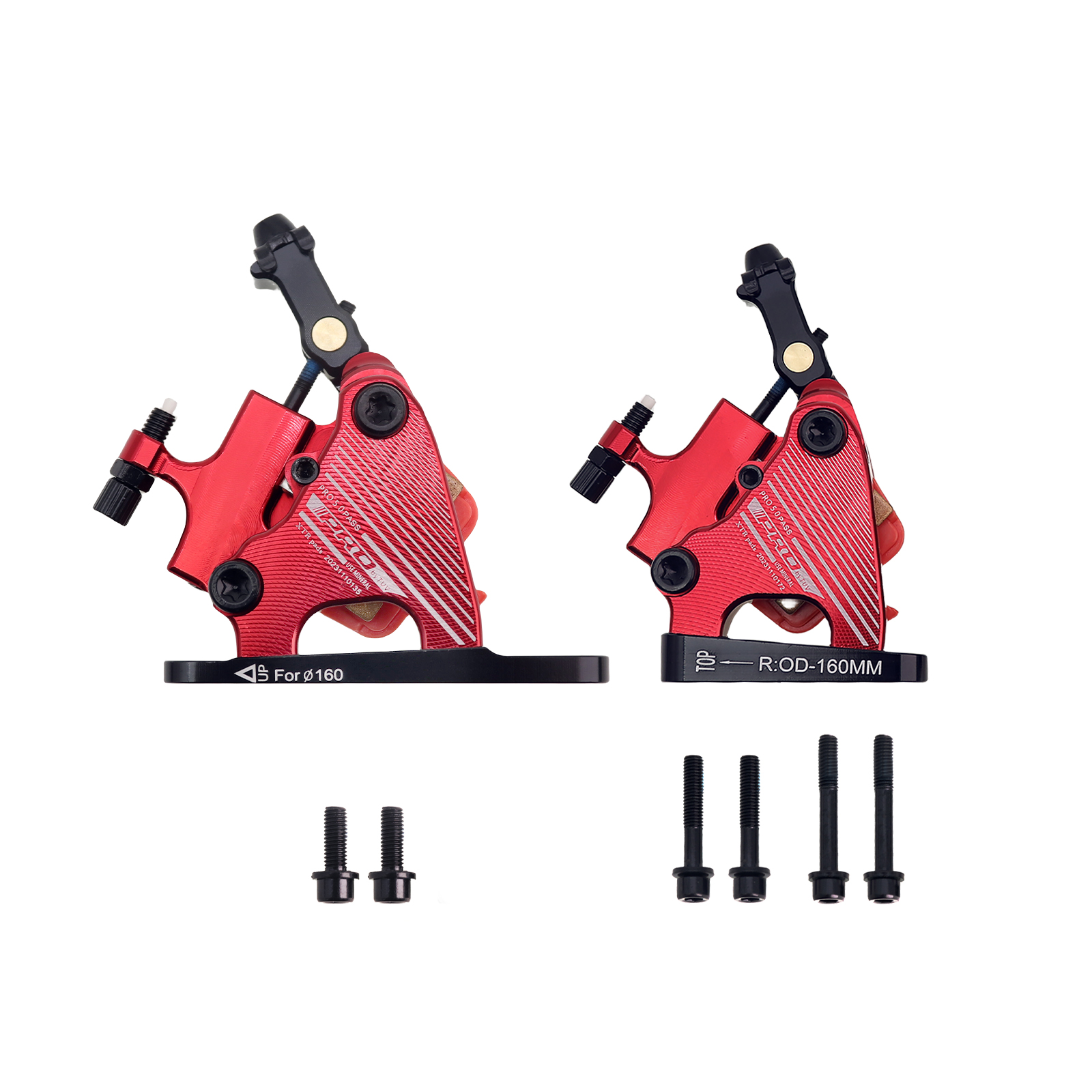 IIIPRO hydraulic brake caliper for road bike gravel 2 pistons cable actuated flat mount