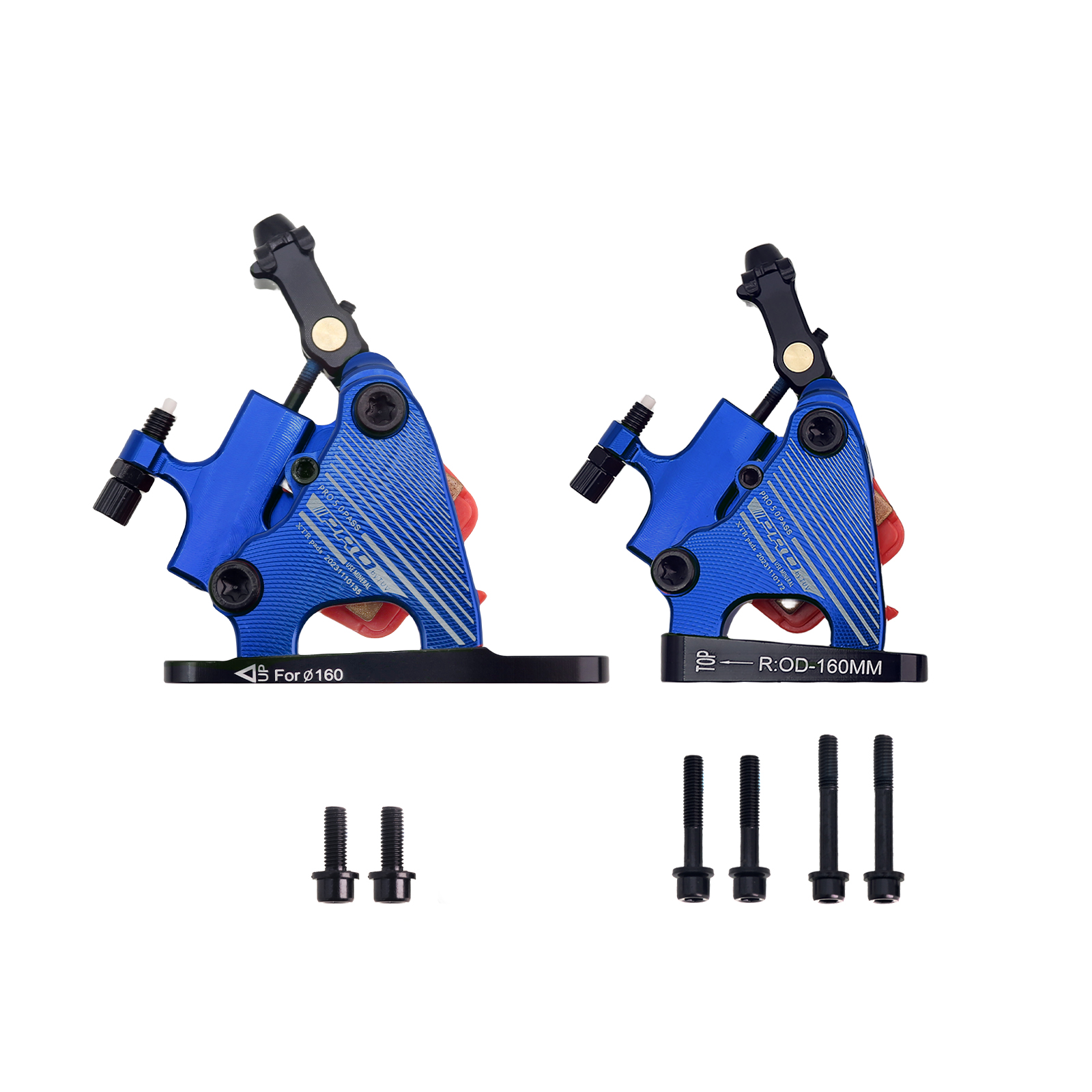 IIIPRO hydraulic brake caliper for road bike gravel 2 pistons cable actuated flat mount